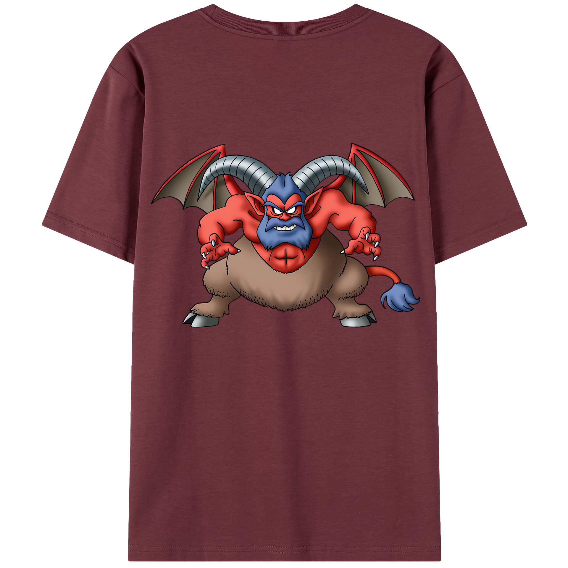 （画像用） ドラゴンクエスト Doragon Kuesuto Dragon Quest 綿100％半袖Tシャツ（背面プリント）